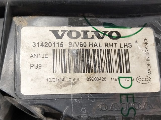 Фара левая Volvo 31420115 цена, от 253.63 USD