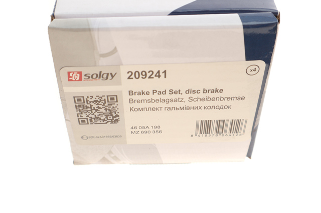 Колодки Solgy 209241 цена, от 15.47 USD
