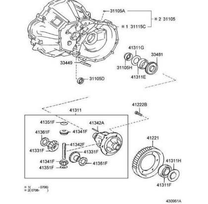 КПП в сборе (механическая коробка передач) на Toyota Auris UKP 