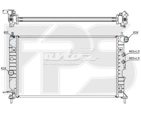 FP 52 A287 FPS radiador de esfriamento de motor