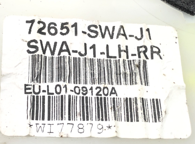  72651SWAJ1 Honda