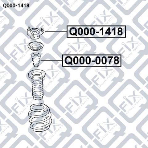 Q0001418 Q-fix Подушка амортизатора переднего