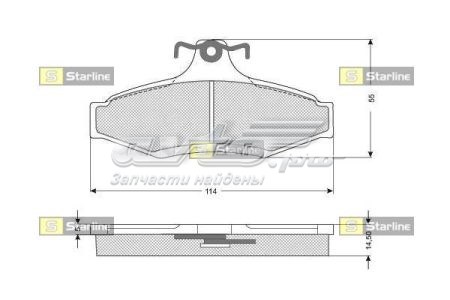 Задние тормозные колодки BDS310 Starline