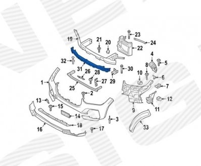 Шина бампера переднего Signeda PBM04525A цена, от 42.21 USD