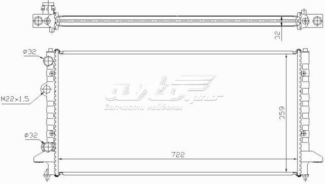 Радиатор охлаждения двигателя SIGNEDA RA65256