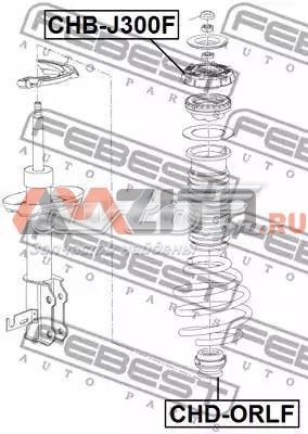 Pára-choque (grade de proteção) de amortecedor dianteiro para Opel Zafira (P12)