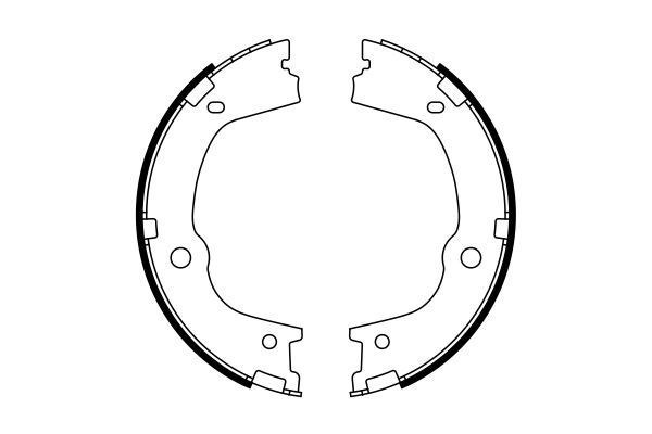 Купить 986487776 Bosch Колодки ручника/стояночного тормоза