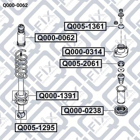 Q0000062 Q-fix Пыльники и отбойники амортизатора
