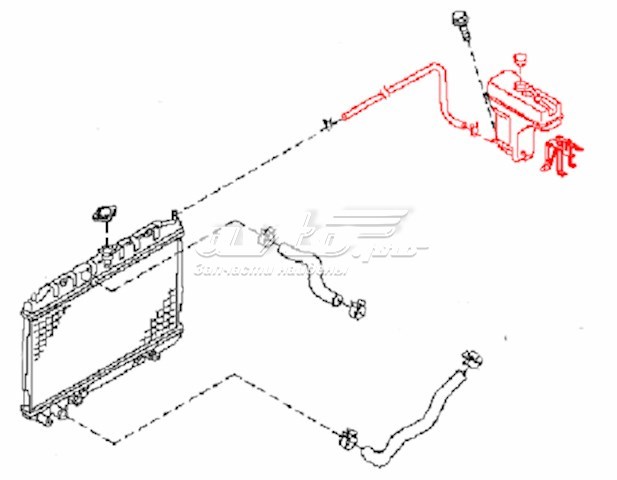 Tanque de expansão do sistema de esfriamento para Nissan Almera (B10RS)