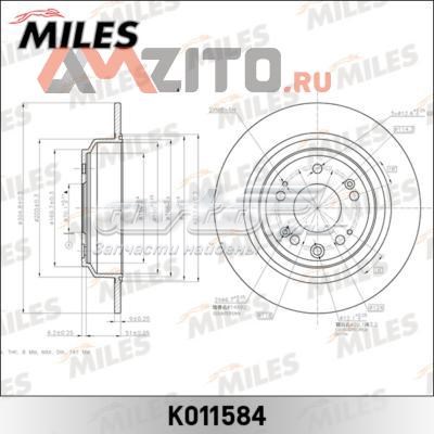 Тормозные диски K011584 Miles