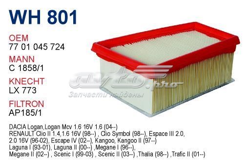 Воздушный фильтр WH801 Wunder