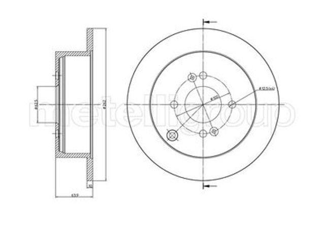 Купить 230931C Metelli Диск тормозной задний