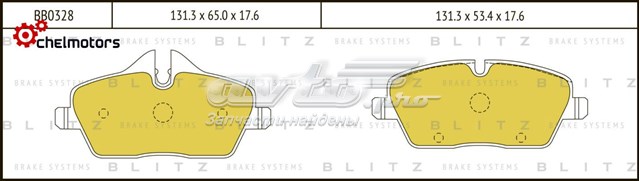 Передние тормозные колодки BB0328 Blitz