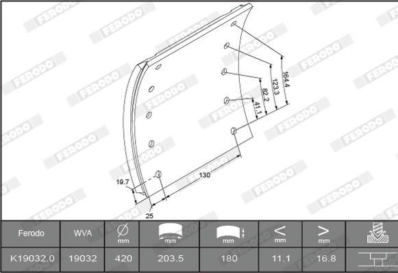 65571687N10A8 Fomar Roulunds placa sobreposta do freio traseira (truck)