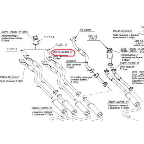850183 Bosal Штаны глушителя передние