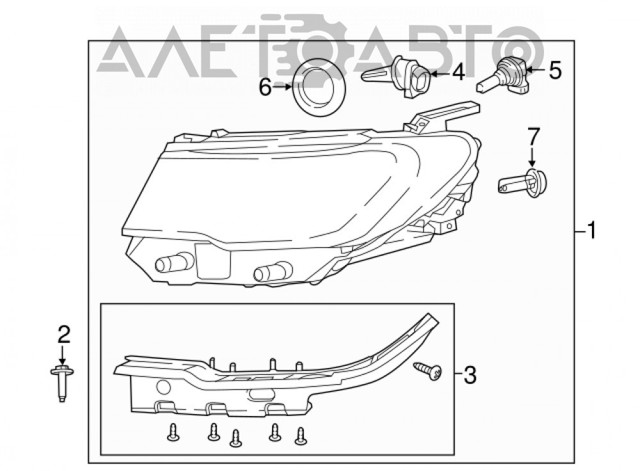 Крепление фары передней, правой FPS FP3812934 цена, от 12.67 USD