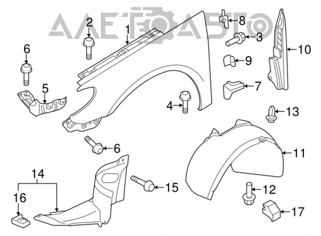 Крыло переднее левое FPS FP7420311P цена, от 63.35 USD