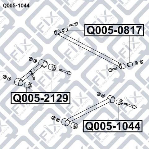Сайлентблок заднего продольного нижнего рычага Q0051044 Q-fix