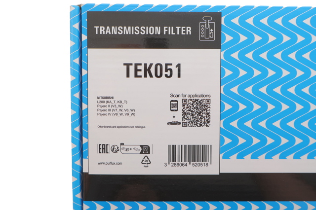 Фильтр коробки автомат Purflux TEK051 цена, от 12.20 USD