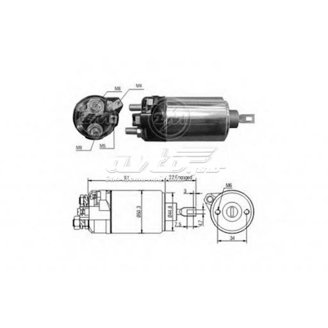 ZM625 ZM relê retrator do motor de arranco