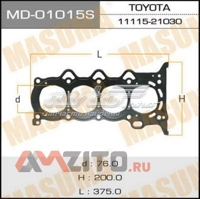 Прокладка ГБЦ Masuma MD01015S цена, от 21.46 USD