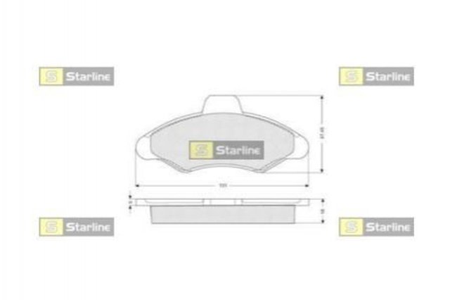 Передние тормозные колодки BDS022 Starline