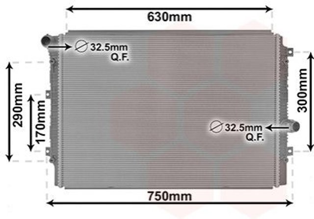 58012713 VAN Wezel radiador de esfriamento de motor