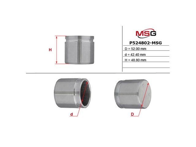 Поршень суппорта переднего MSG P524802MSG