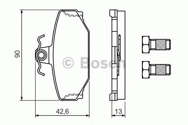 986460995 Bosch Колодки тормозные дисковые комплект
