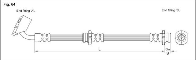 HABH1207 Starline Шланг тормозной передний правый