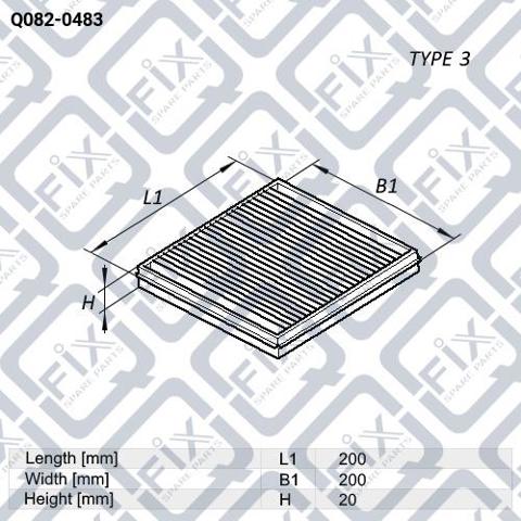 Фильтр воздушный отопителя Q-fix Q0820483 цена, от 2.53 USD