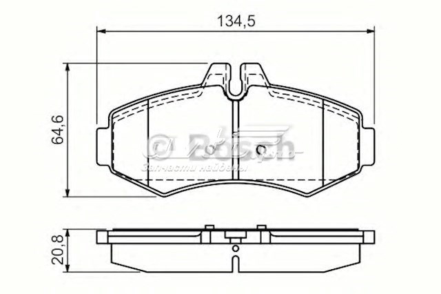 986494013 Bosch Колодки передние