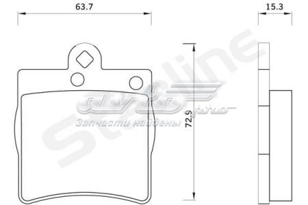 Колодки тормозные задние дисковые STARLINE BDS267