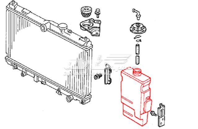 Бачок системы охлаждения 19101P45G00 Honda
