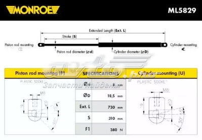 1181211700 JP Group amortecedor da capota