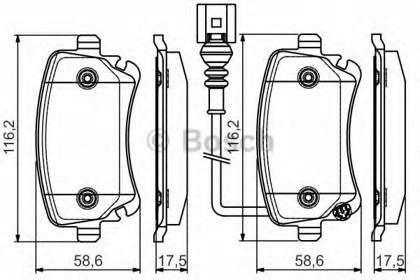 986495094 Bosch Колодки тормозные дисковые комплект