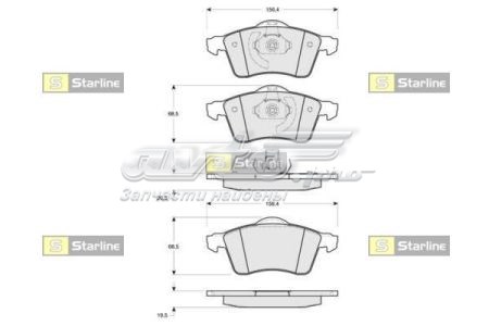 Колодки тормозные передние дисковые STARLINE BDS076