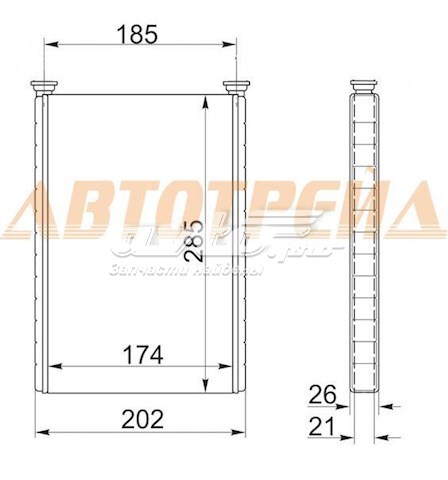 Купить STHD283950 SAT Радиатор печки