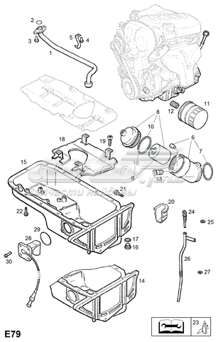 90506468 Peugeot/Citroen sensor do nível de óleo de motor