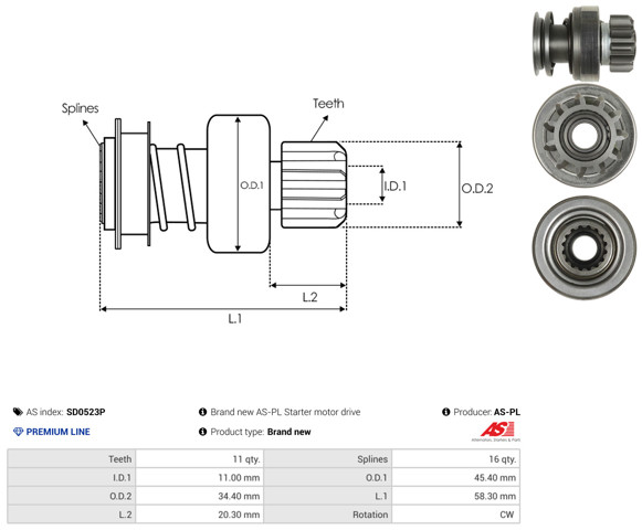  Бендикс AS/Auto Storm SD0523P цена, от 26.05 USD