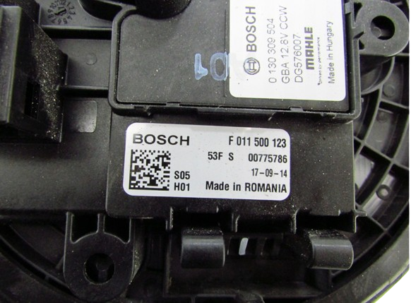 Вентилятор печки 0130309504 Bosch