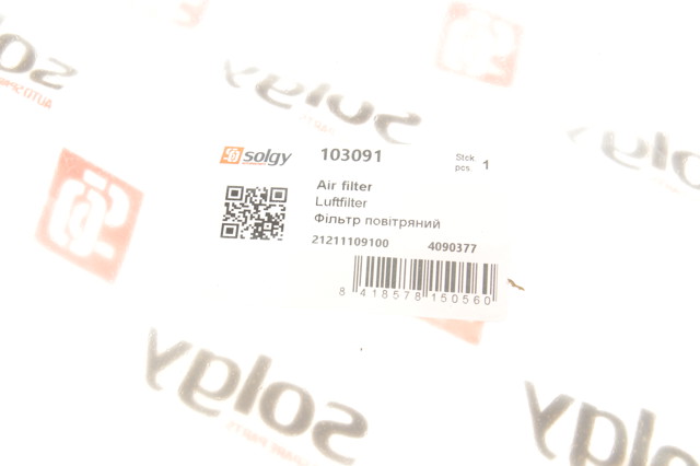 Элемент воздушного фильтра Solgy 103091 цена, от 2.06 USD