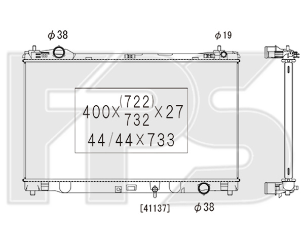 FP81A444KY Koyorad Радиатор основной