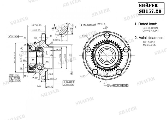 Купить SH15720 Shafer Задняя шпиндель