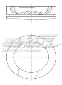 20522V2 Комплект поршневых колец компрессора, на 1 цилиндр, 2-й ремонт (+0,50) MAHLE 20522V2