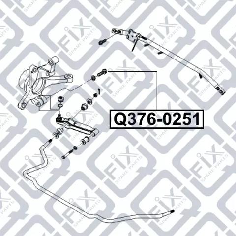 Болт переднего рычага, нижнего Q-fix Q3760251 цена, от 0.53 USD
