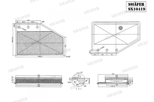 Элемент воздушного фильтра Shafer SX10419 цена, от 7.34 USD