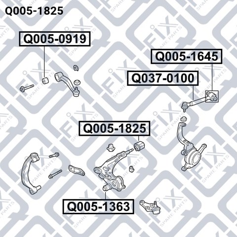 Купить Q0051825 Q-fix Сайлентблок нижний передней подвески
