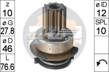 ZN0729 ZEN Привод стартера