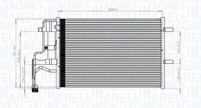Радиатор кондиционера MAGNETI MARELLI BC844
